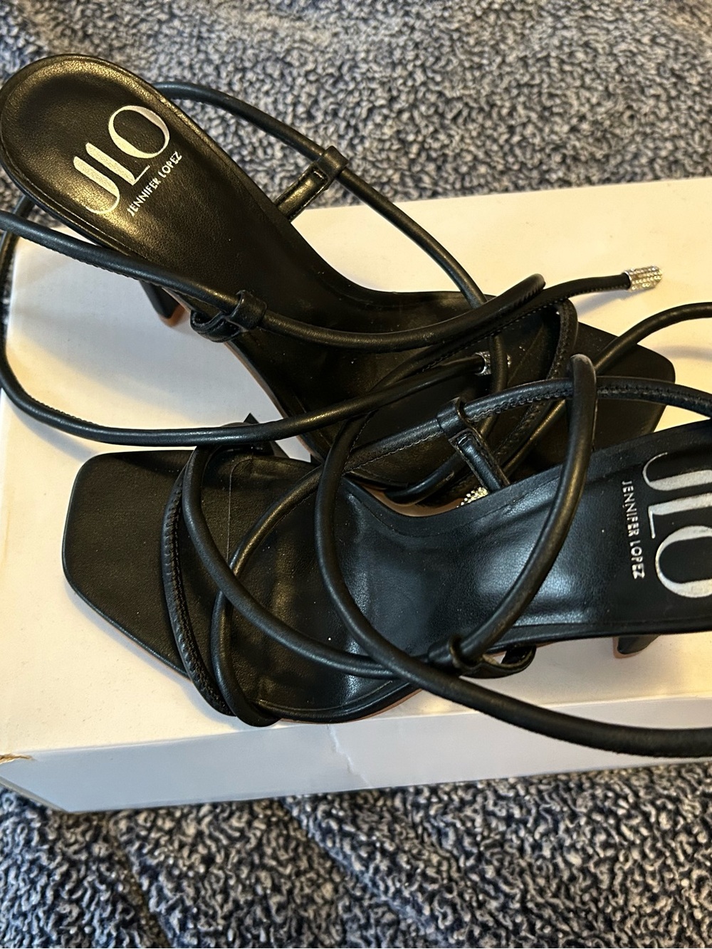 Black Strappy High Heel Sandals - Women - Picture 6 of 6